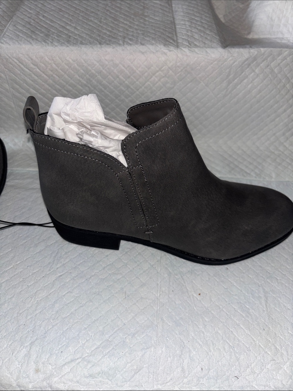 Sun + Stone Olive Grey Ankle Booties